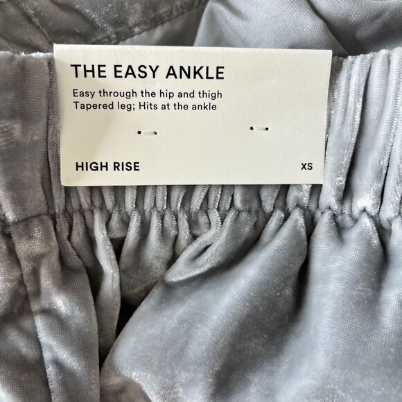 Ann Taylor Silver Gray Velvet Pull on Pants the easy ankle XS NWT - Picture 12 of 14